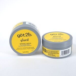 2 pk Schwarzkopf got2b Glued Spiking Hair Wax 2 oz Extreme Vertical Hold Shine